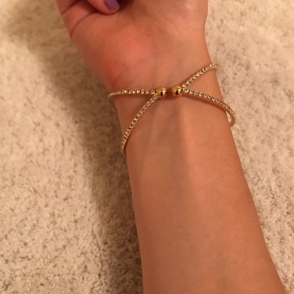 Women’s Crisscross Bangle Bracelet Silver Gold - Picture 2 of 3